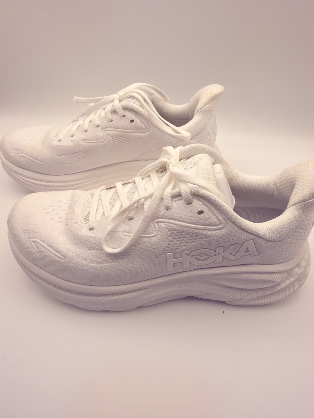 HOKA Clifton 10 Women’s Size 8B White Running Shoes New Damaged Box - Picture 6 of 8